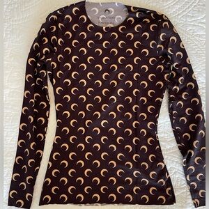 Marine Serre Second Skin moon-print top